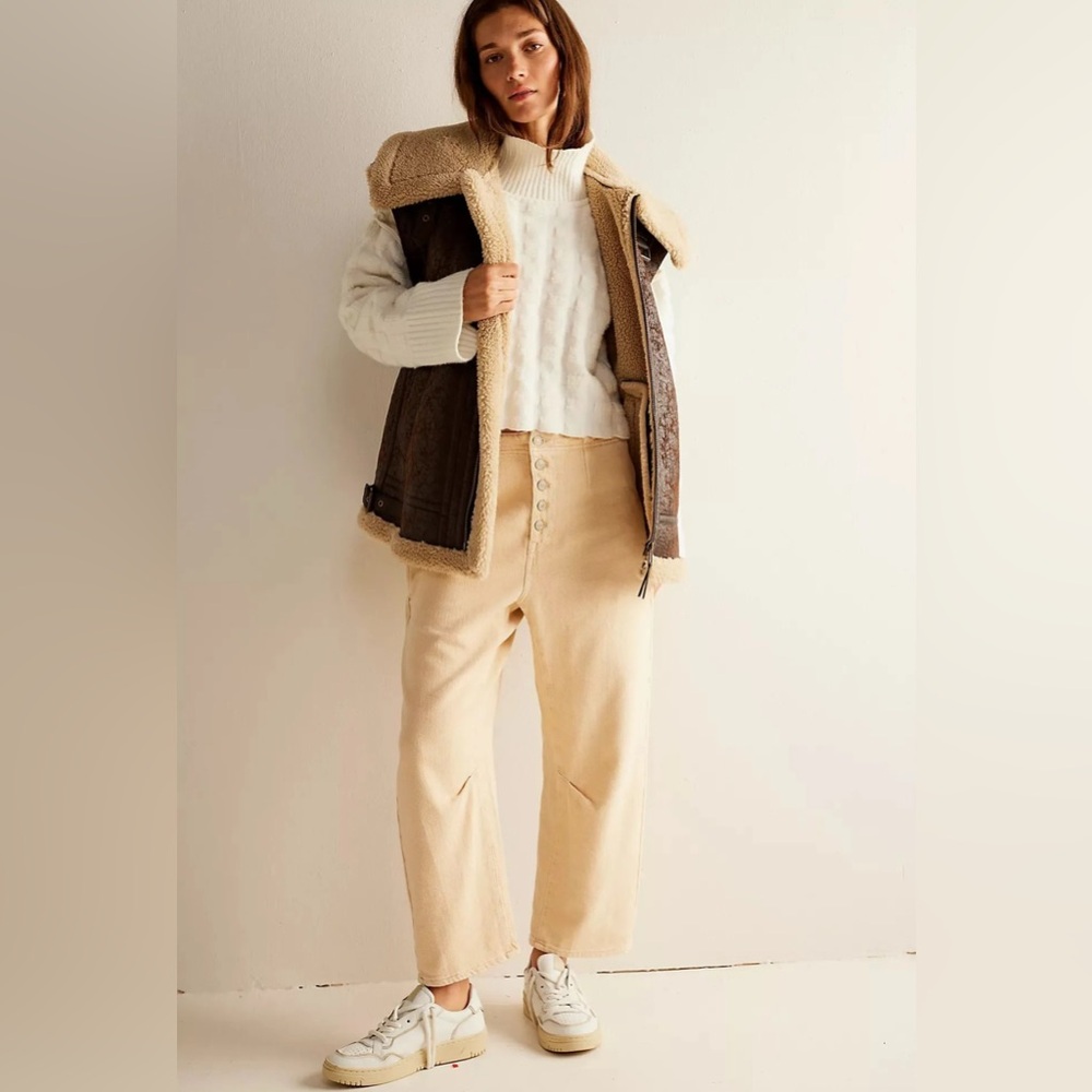 Free People Osaka Mid Rise Barrel Jeans